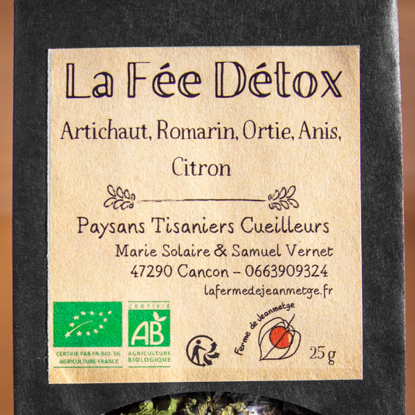 fée détox tisane étiquette